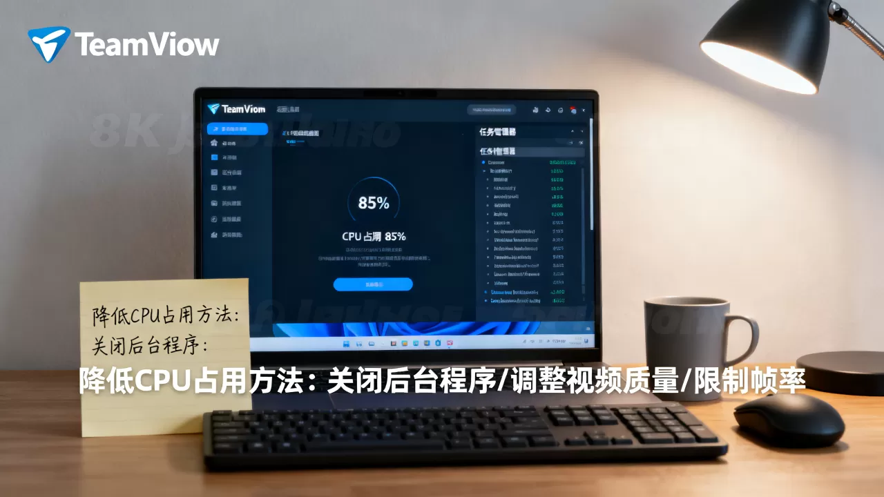 TeamViewer远程端CPU占用高怎么办?如何降低远程桌面CPU使用率 TeamViewer远程端CPU占用高怎么办?如何降低远程桌面CPU使用率