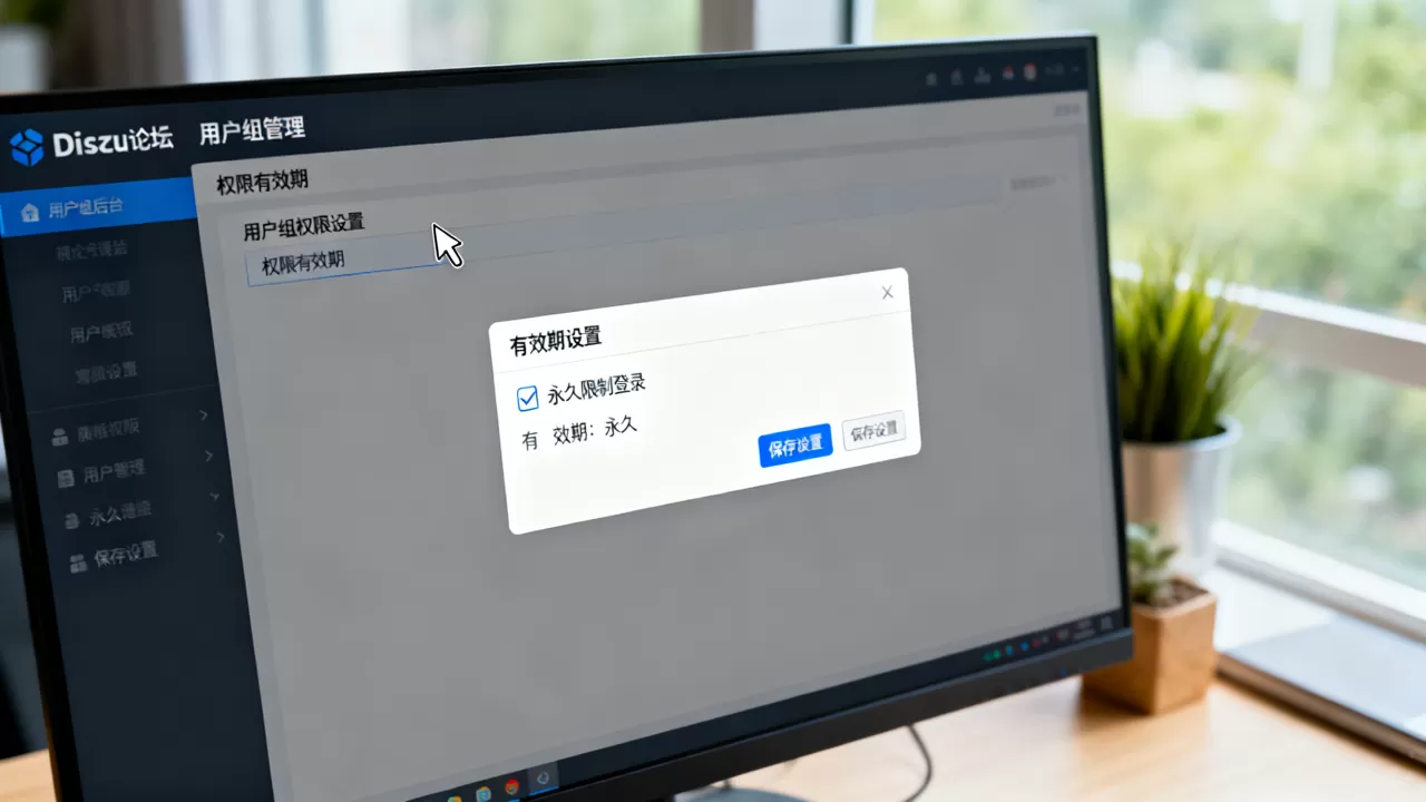 Discuz论坛用户权限有效期怎么设置？如何永久限制用户登录