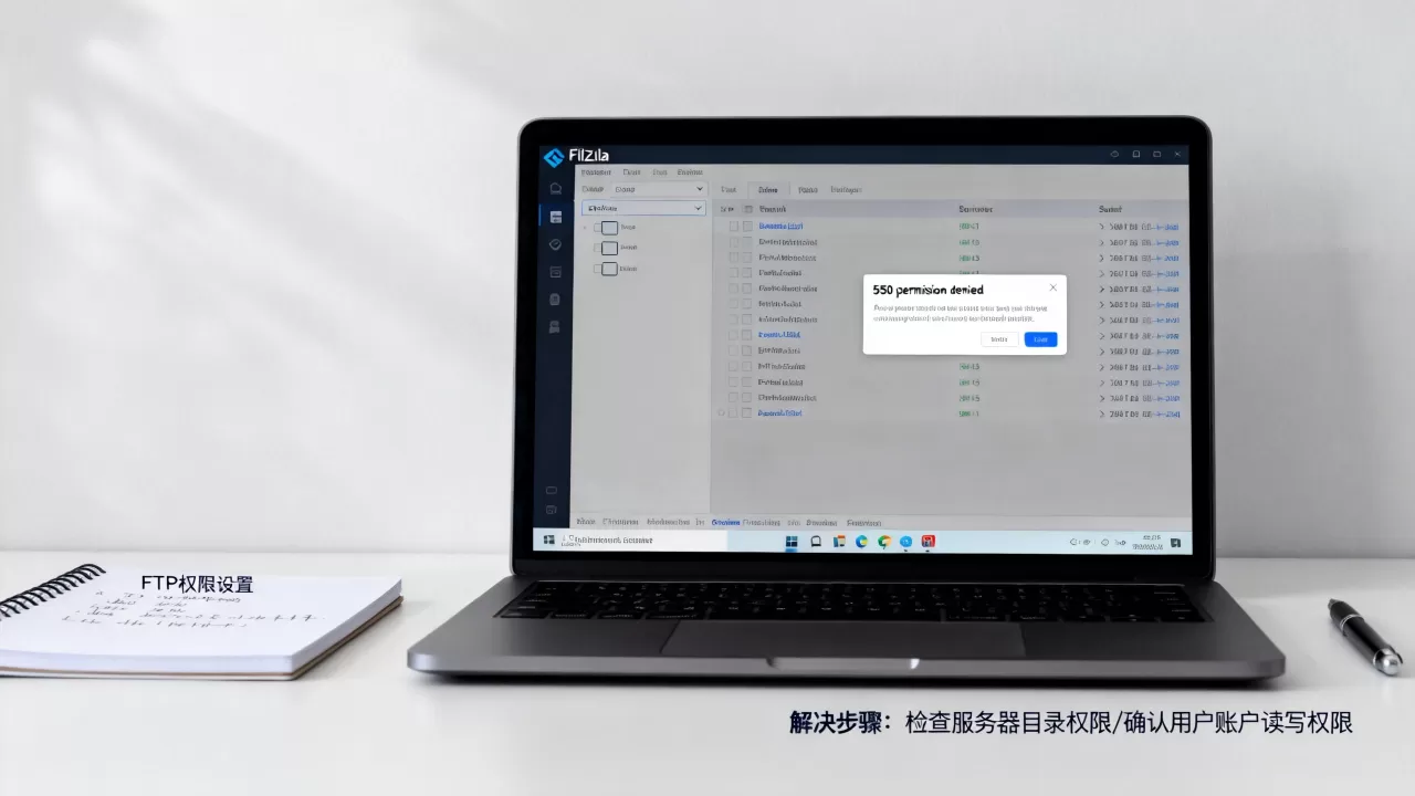FileZilla创建文件夹报550错误怎么解决？ftp上传550 permission denied