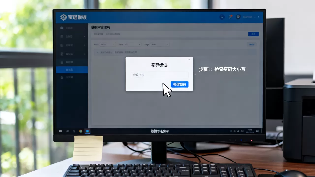 宝塔面板数据库管理密码错误的解决方法 宝塔面板数据库管理密码错误的解决方法