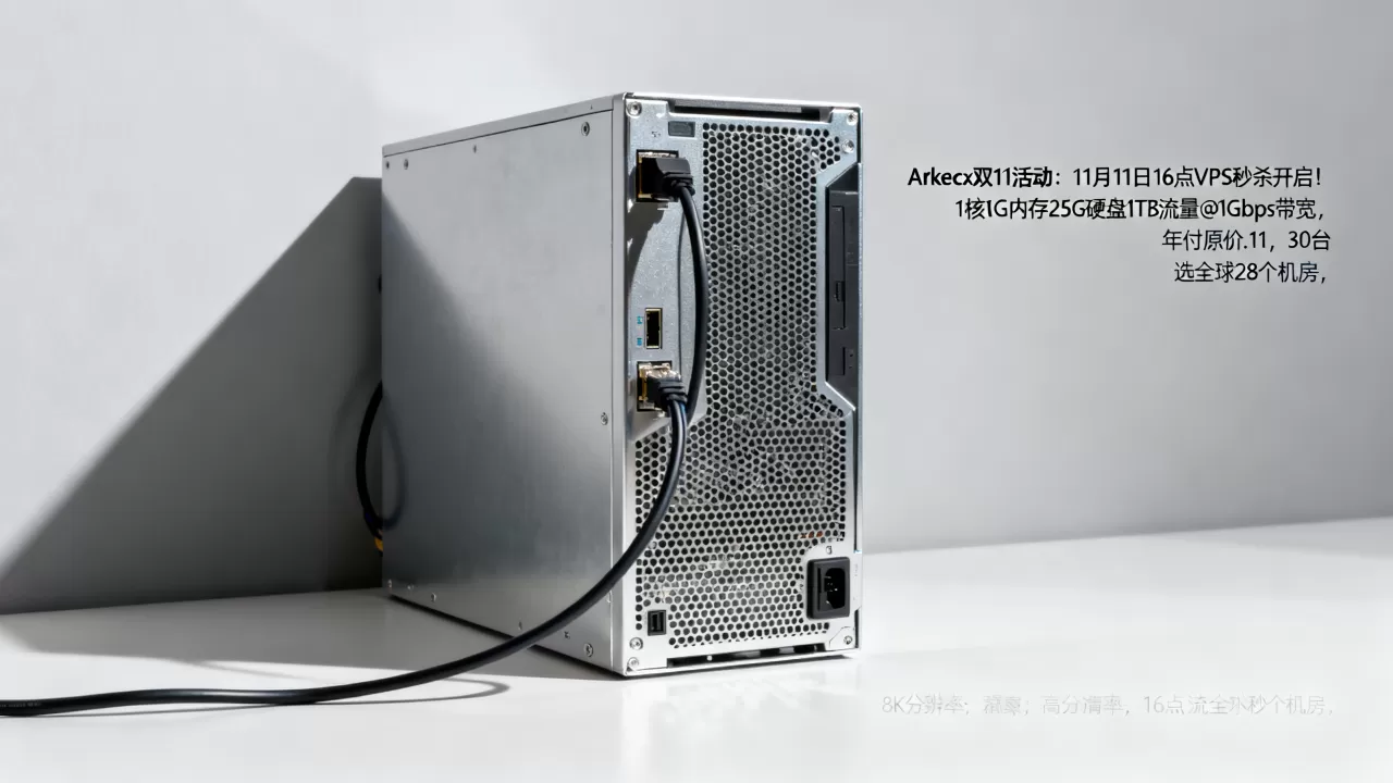 Arkecx双11活动:11月11日16点VPS秒杀开启!1核1G内存25G硬盘1TB流量@1Gbps带宽,年付原价0只要.11,限量30台,可选全球28个机房 Arkecx双11活动:11月11日16点VPS秒杀开启!1核1G内存25G硬盘1TB流量@1Gbps带宽,年付原价0只要.11,限量30台,可选全球28个机房