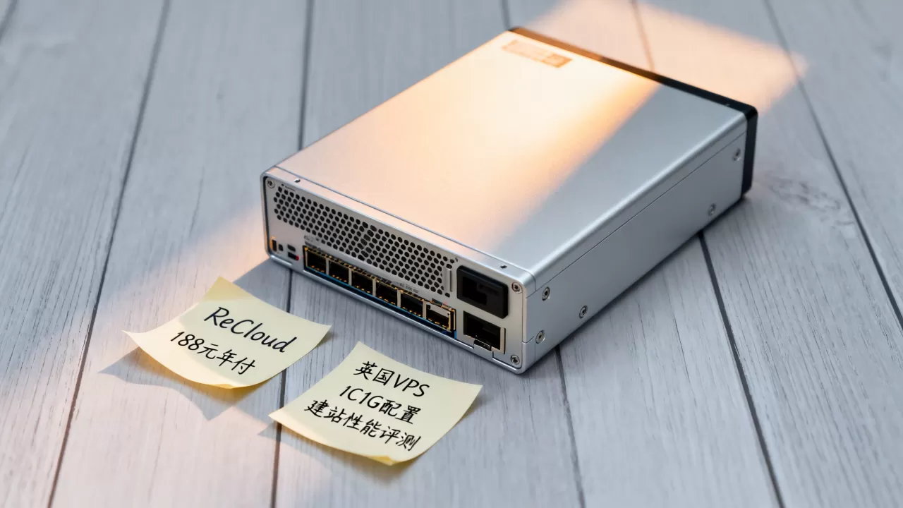 ReCloud主机年付188元英国VPS好用吗，1C1G配置建站性能评测