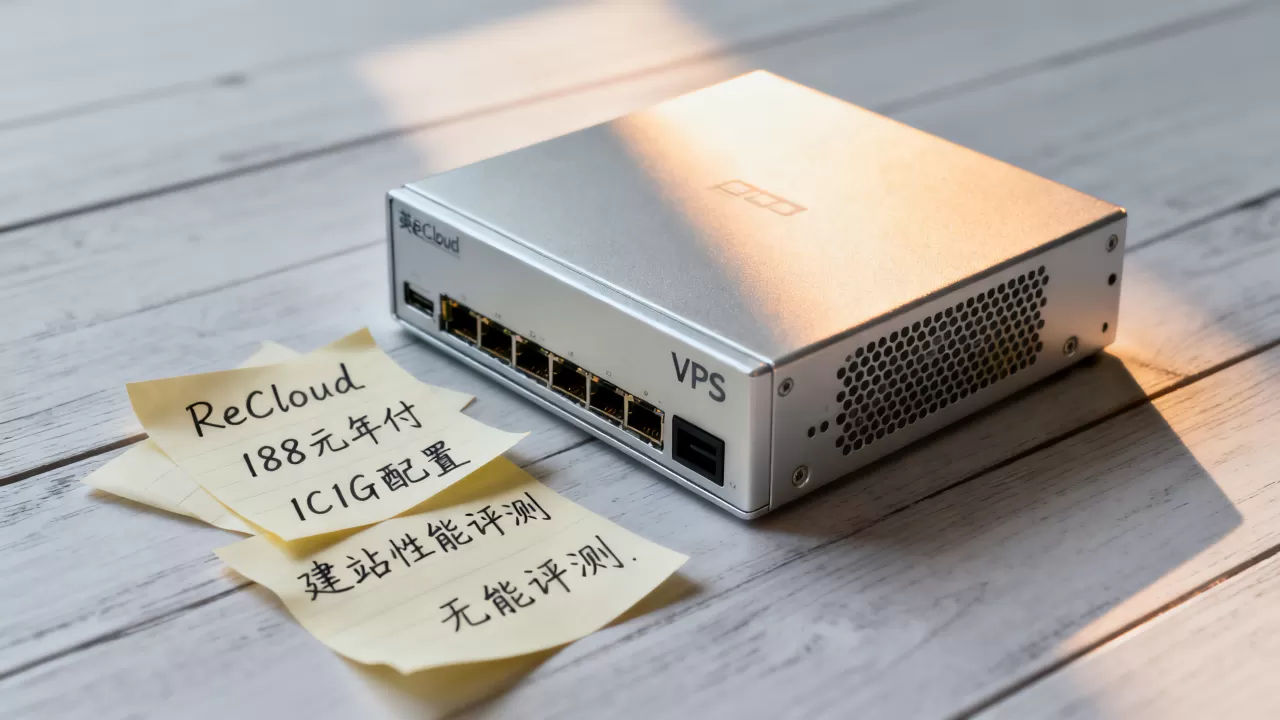 ReCloud主机年付188元英国VPS好用吗，1C1G配置建站性能评测