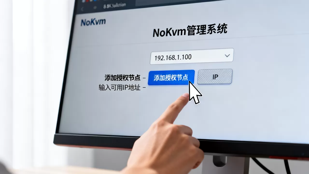 NoKvm管理系统如何添加授权节点？NoKvm添加可用IP地址教程