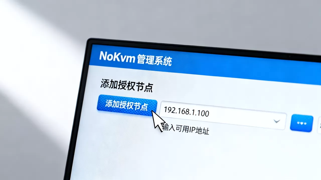 NoKvm管理系统如何添加授权节点？NoKvm添加可用IP地址教程