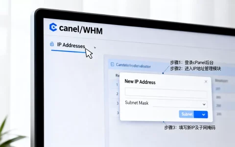 cPanel/WHM如何添加IP地址？添加IP地址的具体步骤
