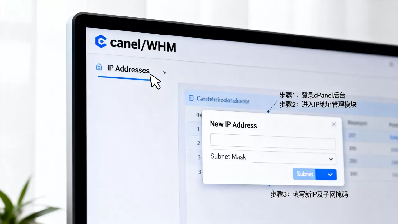 cPanel/WHM如何添加IP地址?添加IP地址的具体步骤 cPanel/WHM如何添加IP地址?添加IP地址的具体步骤