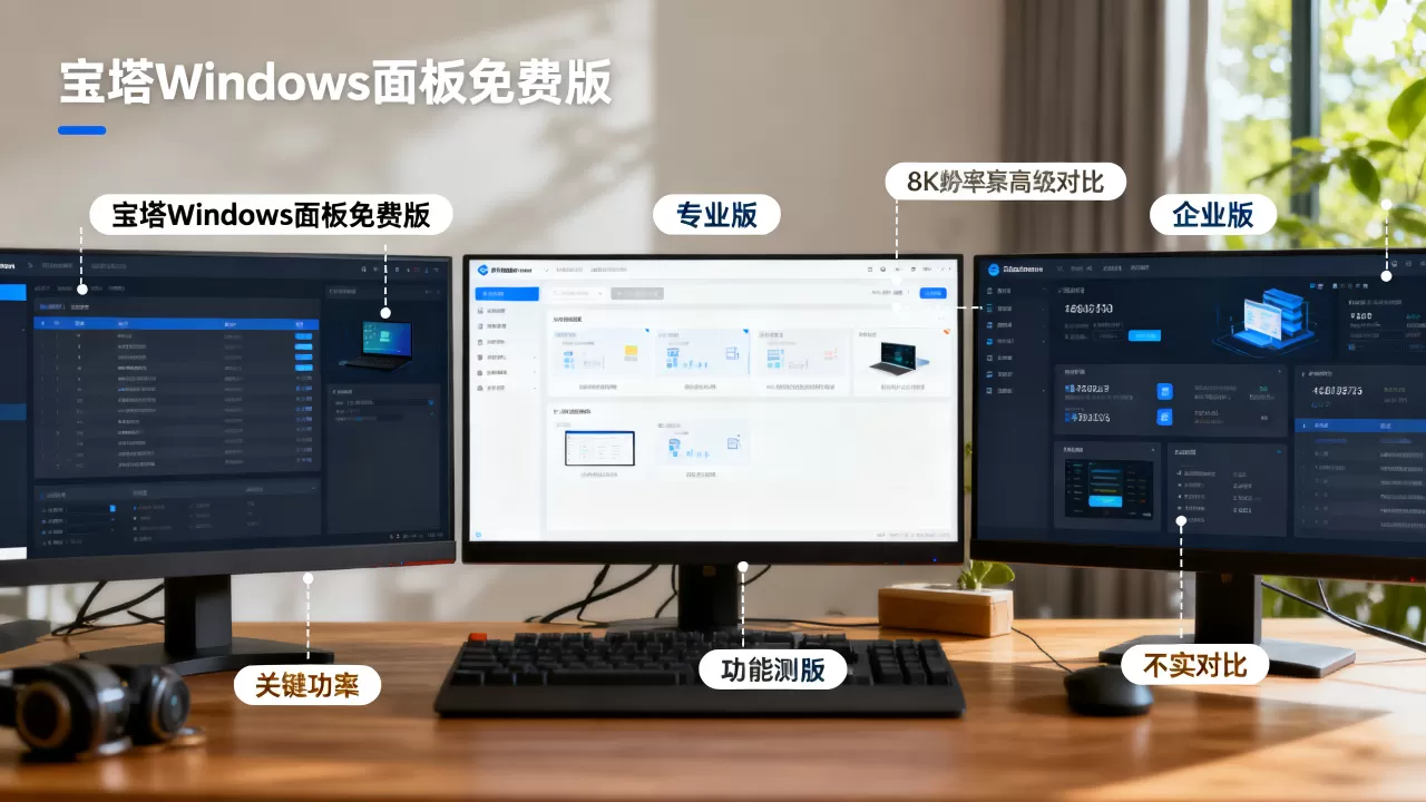 宝塔Windows面板免费版专业版企业版有啥区别?宝塔面板各版本功能对比 宝塔Windows面板免费版专业版企业版有啥区别?宝塔面板各版本功能对比