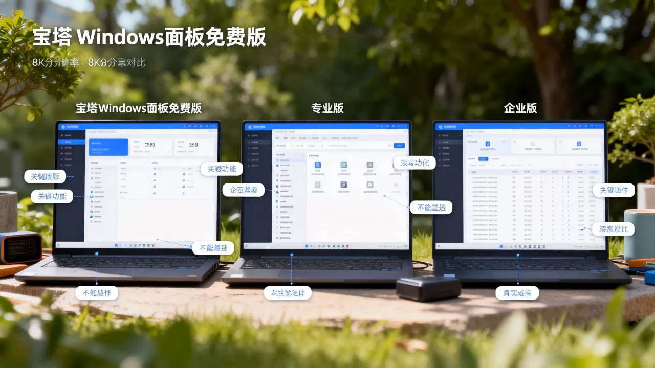 宝塔Windows面板免费版专业版企业版有啥区别?宝塔面板各版本功能对比 宝塔Windows面板免费版专业版企业版有啥区别?宝塔面板各版本功能对比