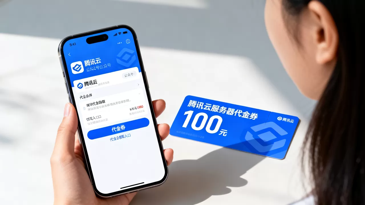 腾讯云新老用户关注公众号领100元券是真的吗？腾讯云服务器代金券领取入口
