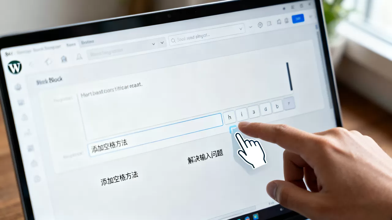 WordPress块编辑器怎么加空格？WordPress编辑器无法输入空格怎么办