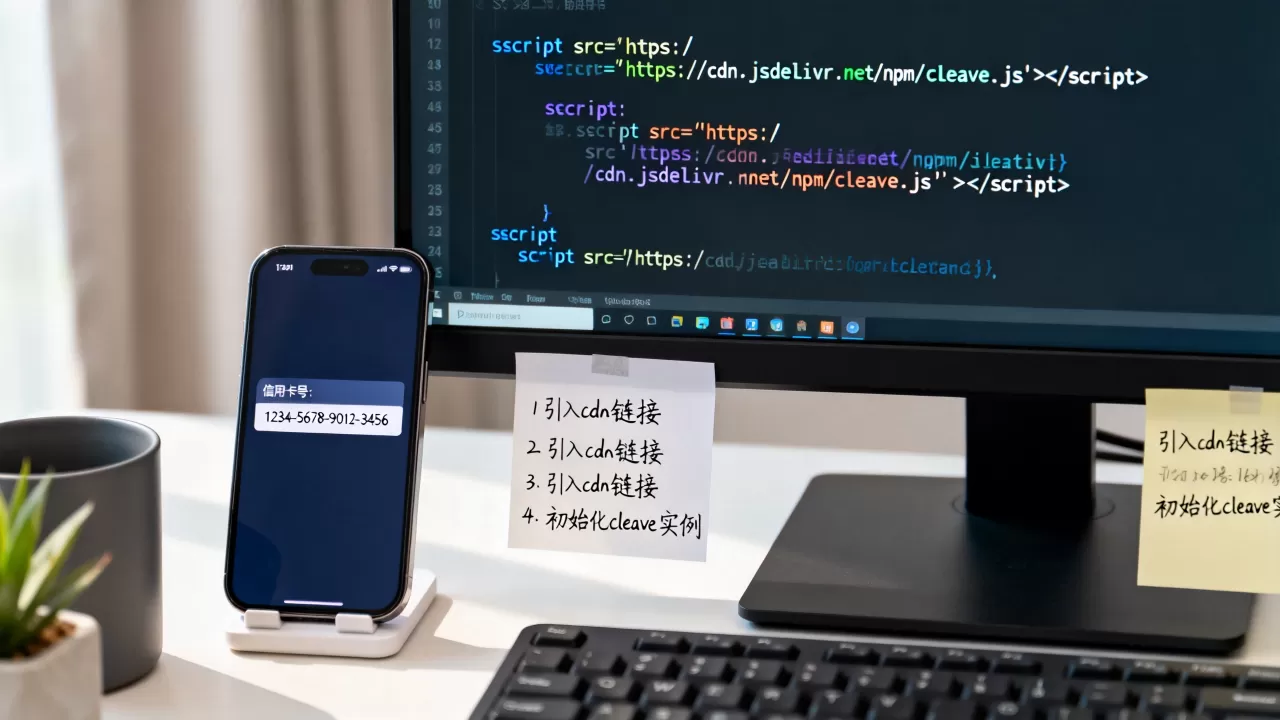 cleave.js cdn怎么引用？cleave.js使用教程