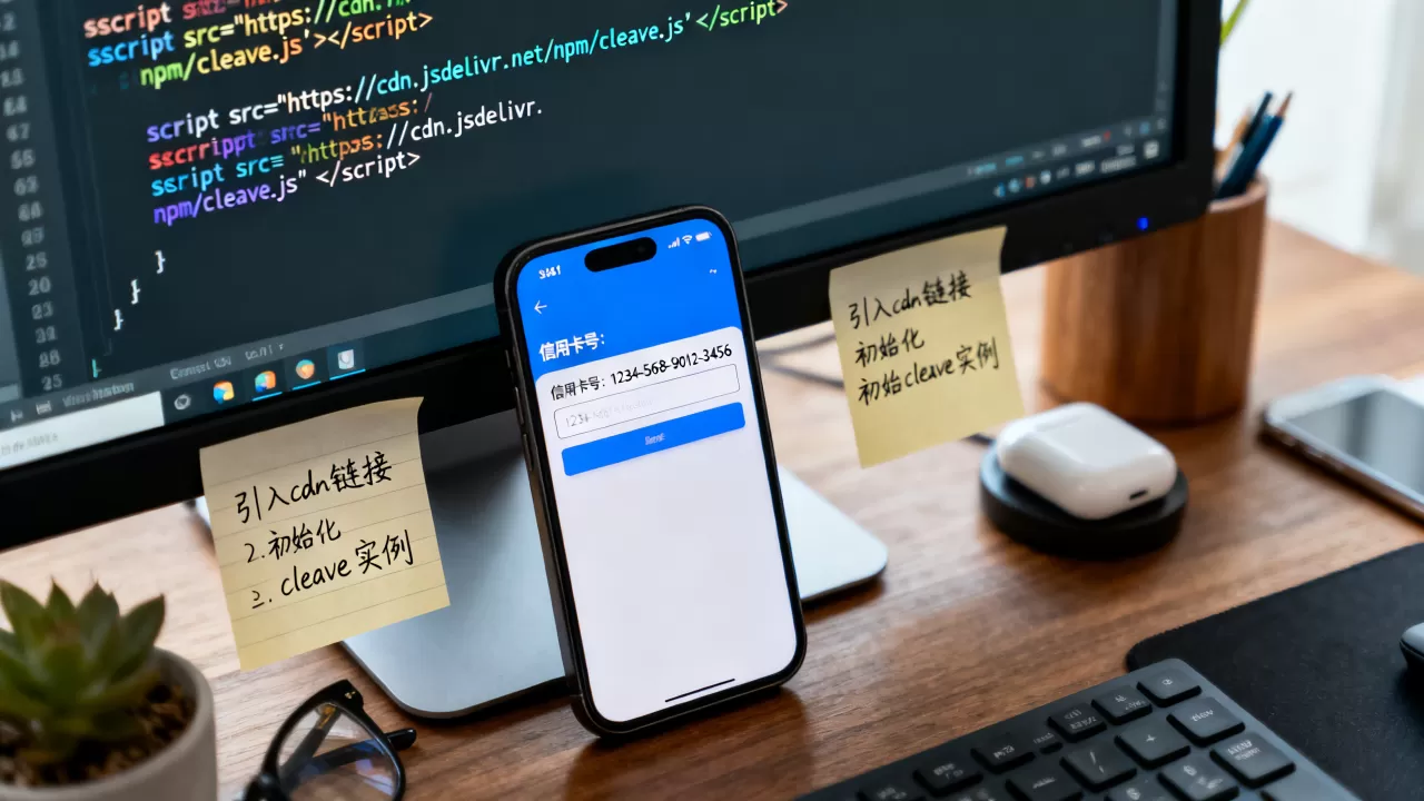 cleave.js cdn怎么引用？cleave.js使用教程