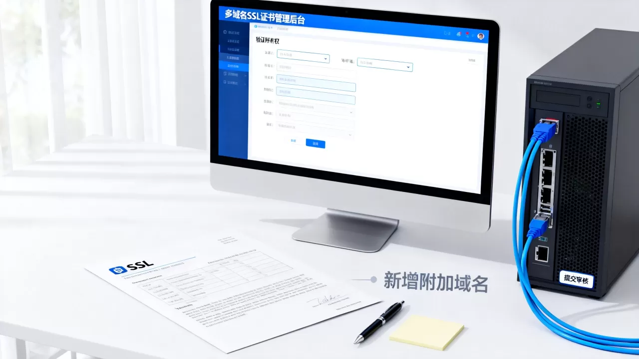 多域名SSL证书怎么新增附加域名？如何添加额外域名