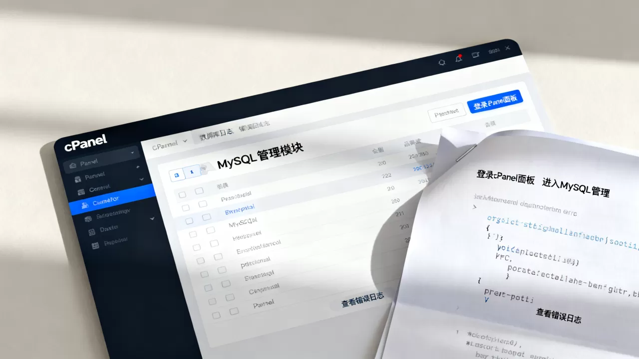cPanel面板MySQL报错怎么查?如何查看数据库错误日志 cPanel面板MySQL报错怎么查?如何查看数据库错误日志