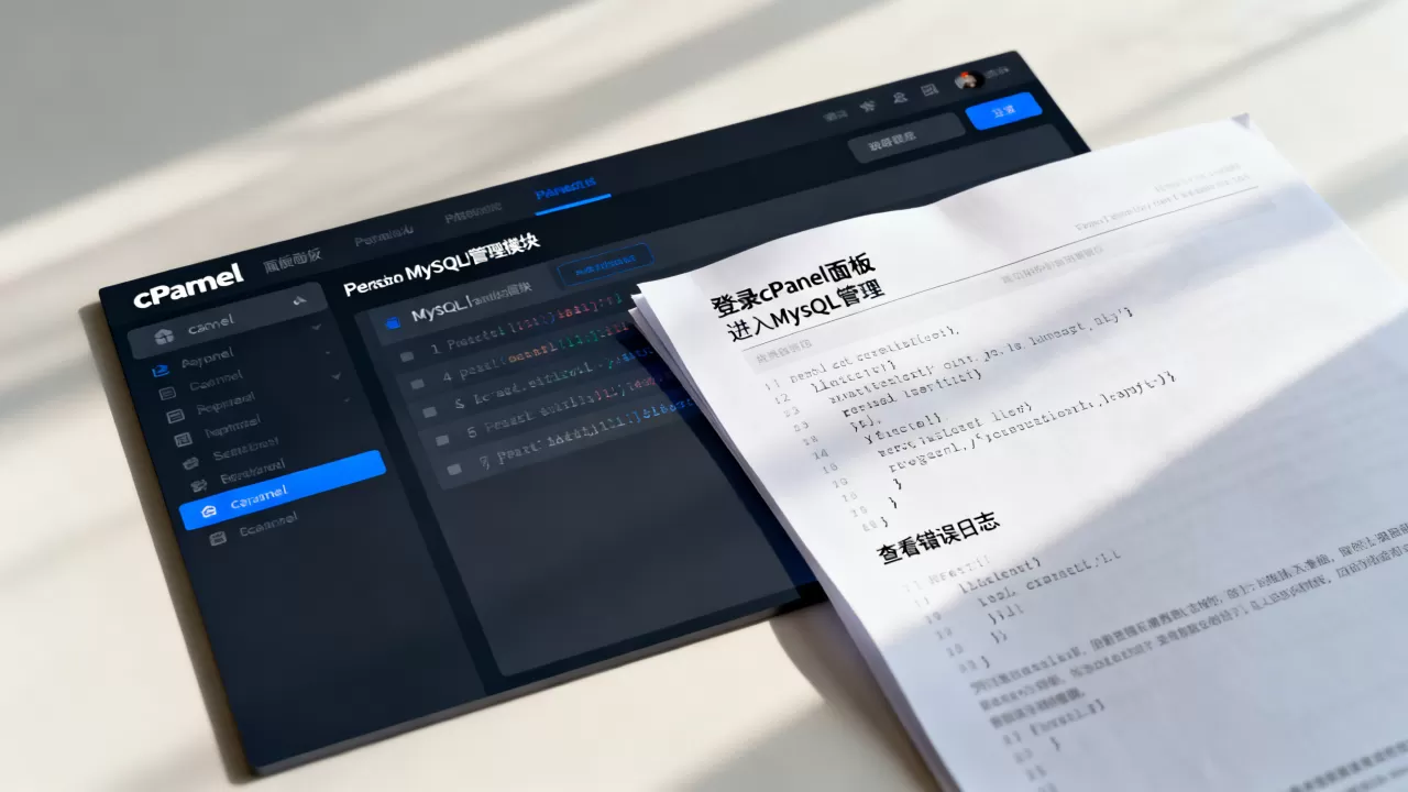 cPanel面板MySQL报错怎么查?如何查看数据库错误日志 cPanel面板MySQL报错怎么查?如何查看数据库错误日志