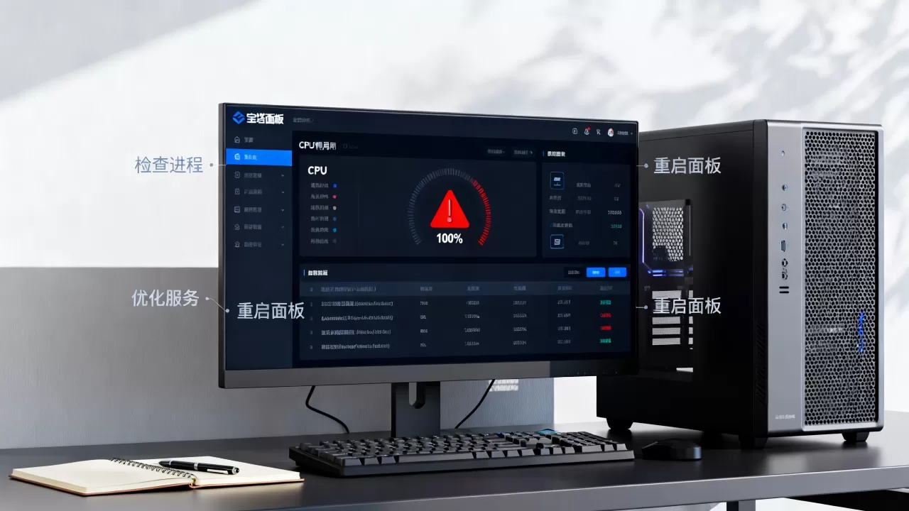 宝塔面板CPU使用率100%的解决方法 宝塔面板CPU使用率100%的解决方法