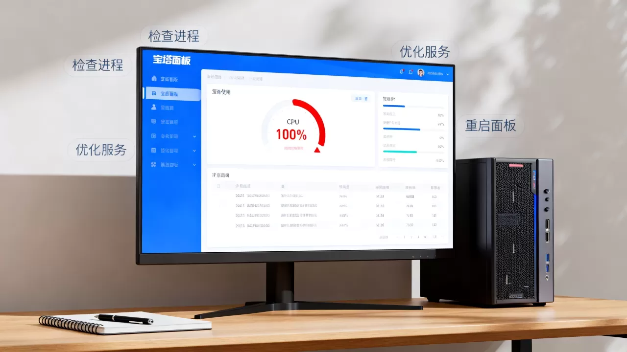宝塔面板CPU使用率100%的解决方法 宝塔面板CPU使用率100%的解决方法