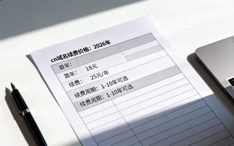 cn域名续费多少钱一年？2026年最新域名续费价格表