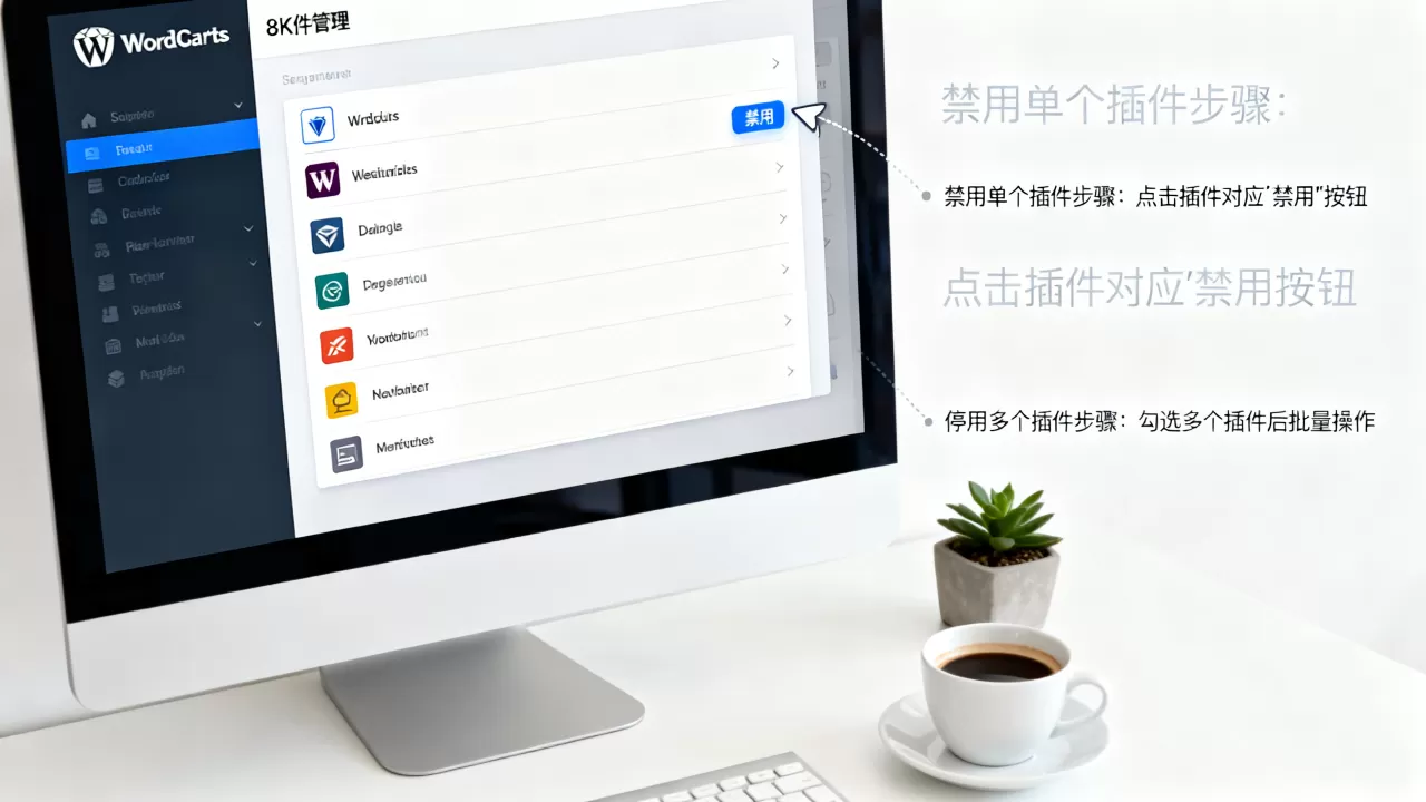 WordPress如何禁用单个插件?WordPress停用多个插件教程 WordPress如何禁用单个插件?WordPress停用多个插件教程