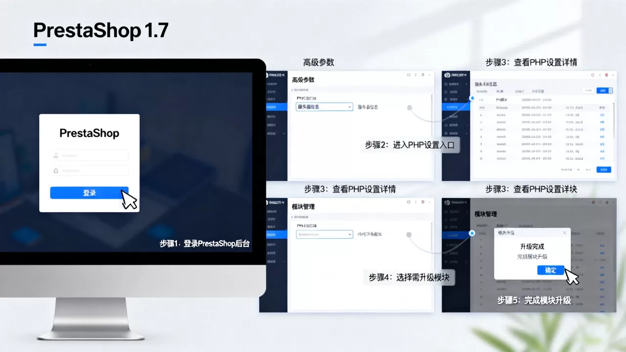 PrestaShop 1.7怎么查看PHP设置?如何升级模块 PrestaShop 1.7怎么查看PHP设置?如何升级模块