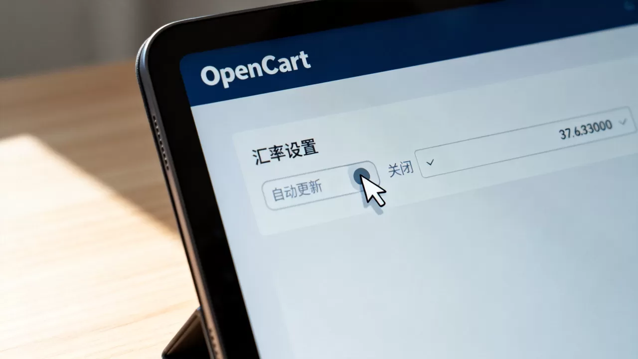 OpenCart独立站如何关闭汇率自动更新？