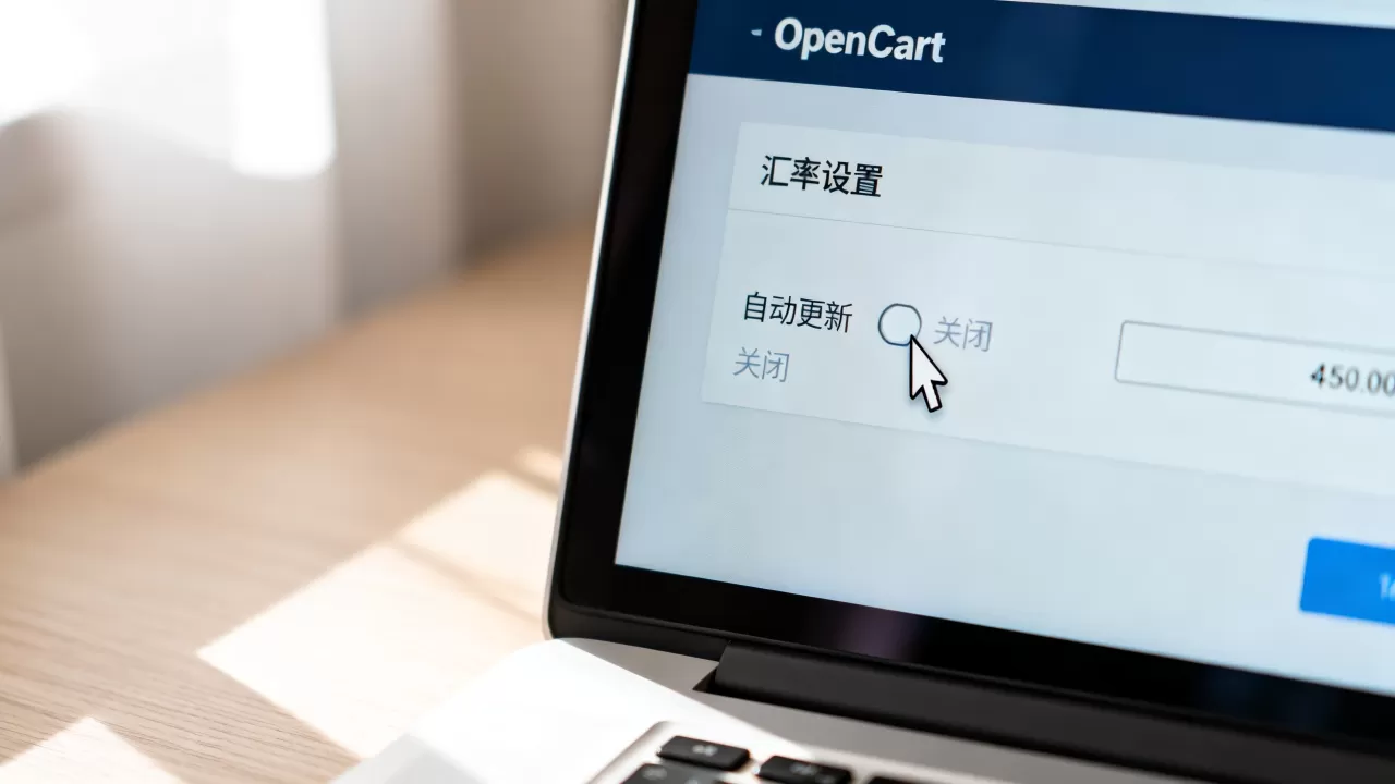 OpenCart独立站如何关闭汇率自动更新？