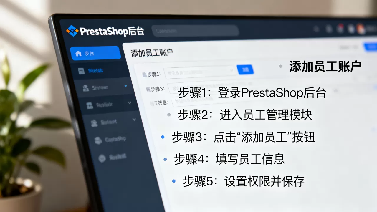 PrestaShop如何创建员工账户？后台添加员工账号步骤