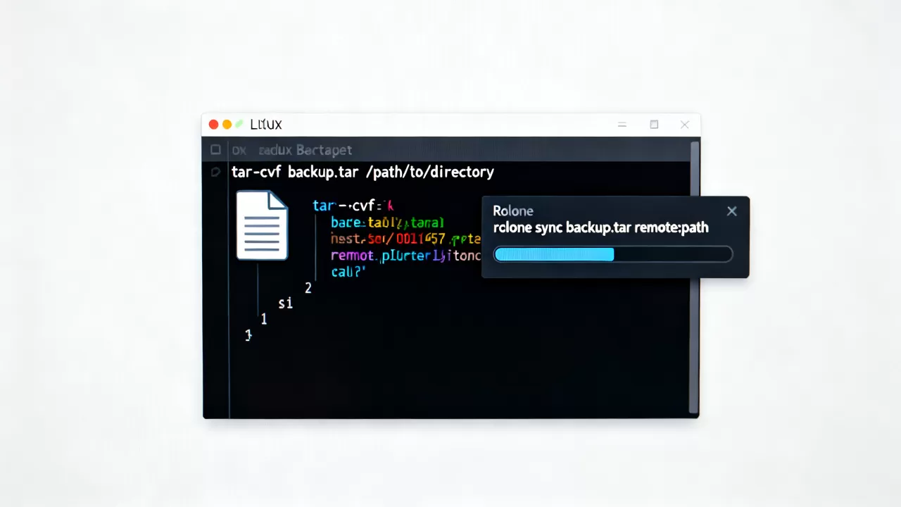 利用Rclone Tar或ZIP命令让Linux定时打包备份指定目录文件夹并同步备份到各大网盘 利用Rclone Tar或ZIP命令让Linux定时打包备份指定目录文件夹并同步备份到各大网盘