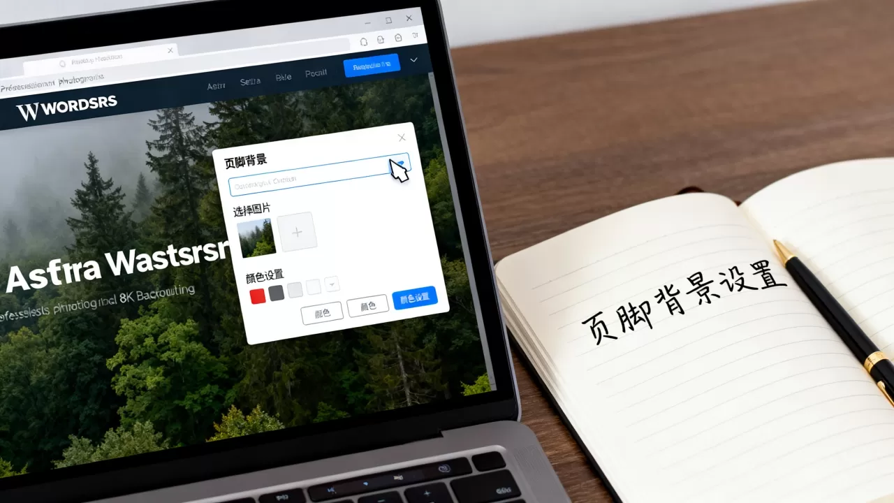 WordPress主题Astra设置页脚背景图文教程