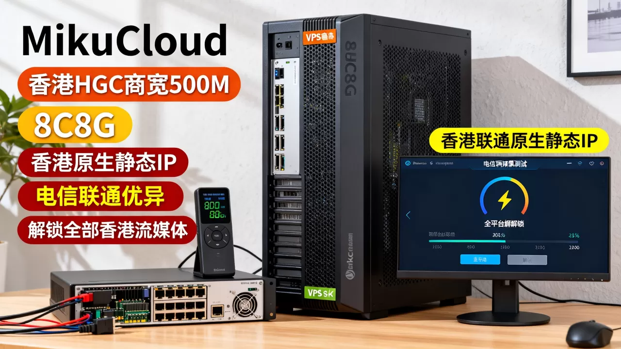 MikuCloud怎么样?MikuCloud香港HGC商宽 500M 8C8G 香港原生静态IP VPS测评:电信联通优异,解锁全部香港流媒体 MikuCloud怎么样?MikuCloud香港HGC商宽 500M 8C8G 香港原生静态IP VPS测评:电信联通优异,解锁全部香港流媒体