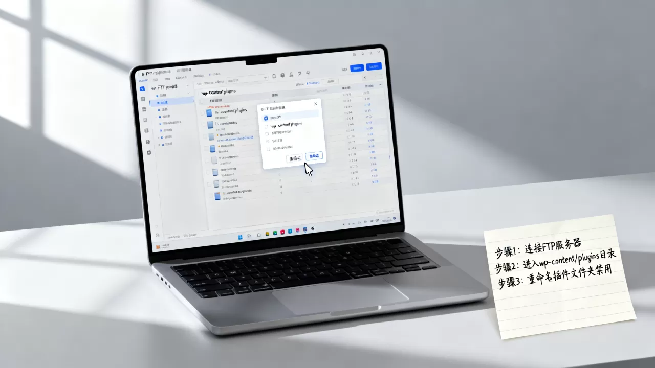 如何用FTP客户端禁用WordPress插件?wordpress插件无法删除怎么办 如何用FTP客户端禁用WordPress插件?wordpress插件无法删除怎么办