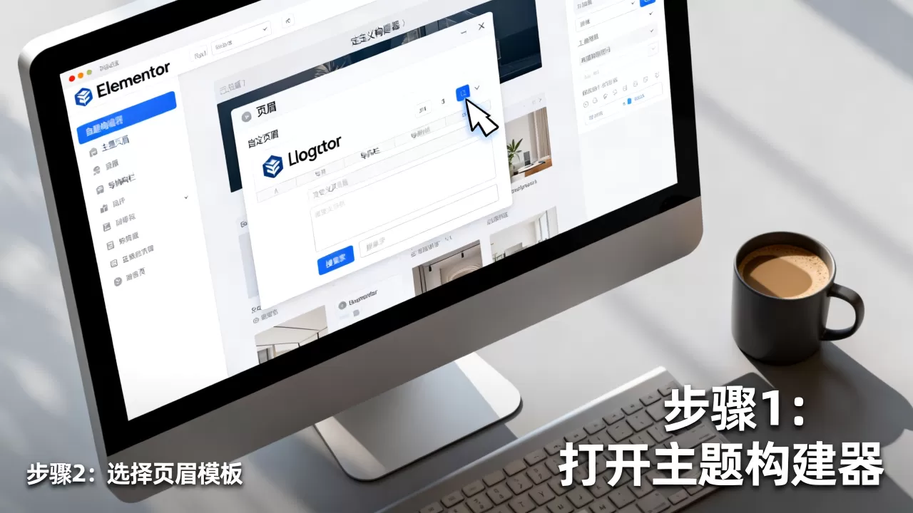 如何用Elementor创建自定义页眉页脚？Elementor主题构建器教程