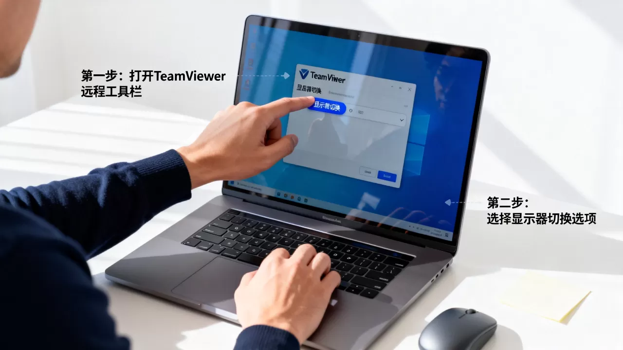 TeamViewer远程工具栏怎么切换显示器?如何设置双屏显示 TeamViewer远程工具栏怎么切换显示器?如何设置双屏显示