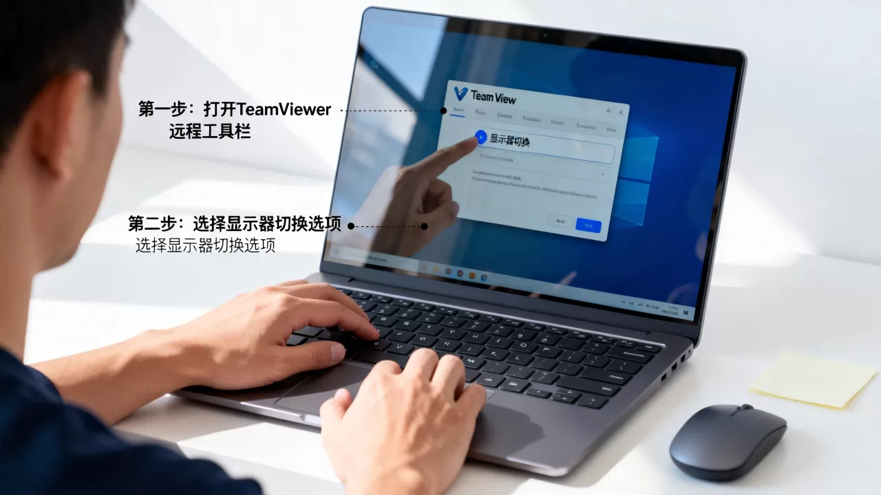 TeamViewer远程工具栏怎么切换显示器?如何设置双屏显示 TeamViewer远程工具栏怎么切换显示器?如何设置双屏显示