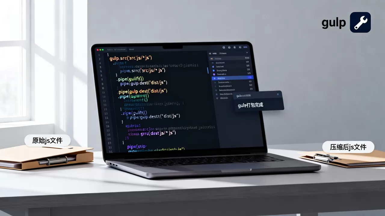gulp的.js文件怎么用？gulp打包压缩js文件教程