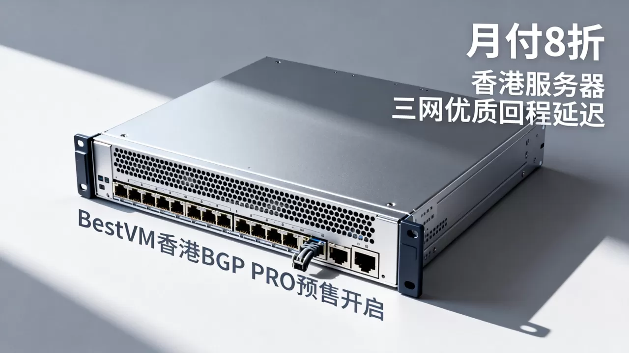 BestVM香港BGP PRO预售开启月付8折好吗？香港服务器三网优质回程延迟多少