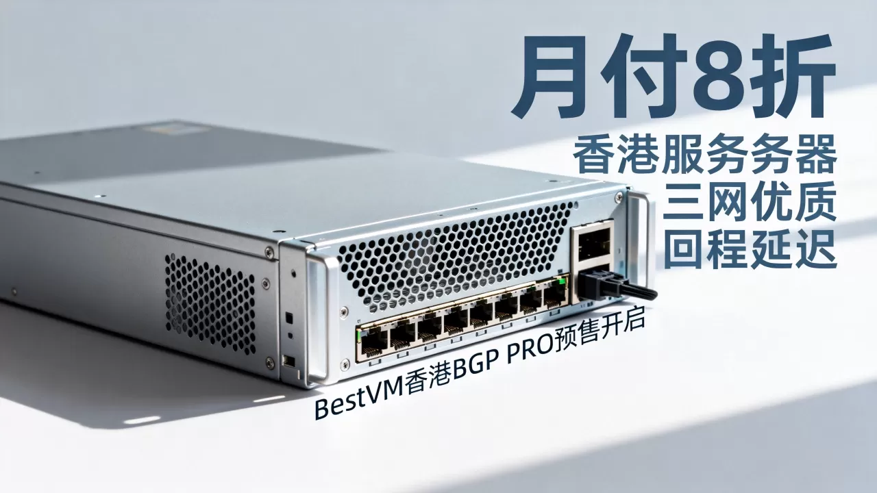 BestVM香港BGP PRO预售开启月付8折好吗？香港服务器三网优质回程延迟多少