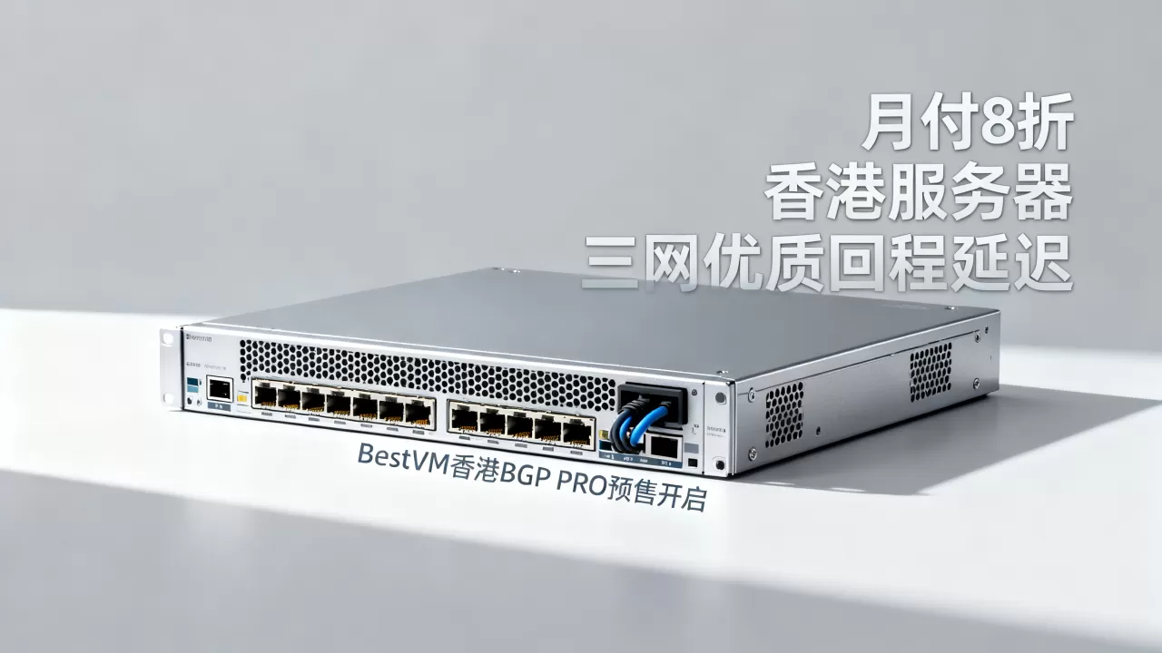 BestVM香港BGP PRO预售开启月付8折好吗？香港服务器三网优质回程延迟多少