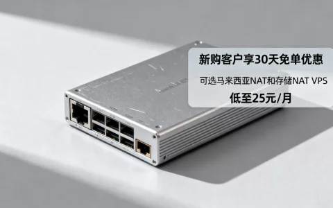 Nat ReCloud：新购客户享30天免单优惠，可选马来西亚NAT和马来西亚存储NAT VPS，低至25元/月！