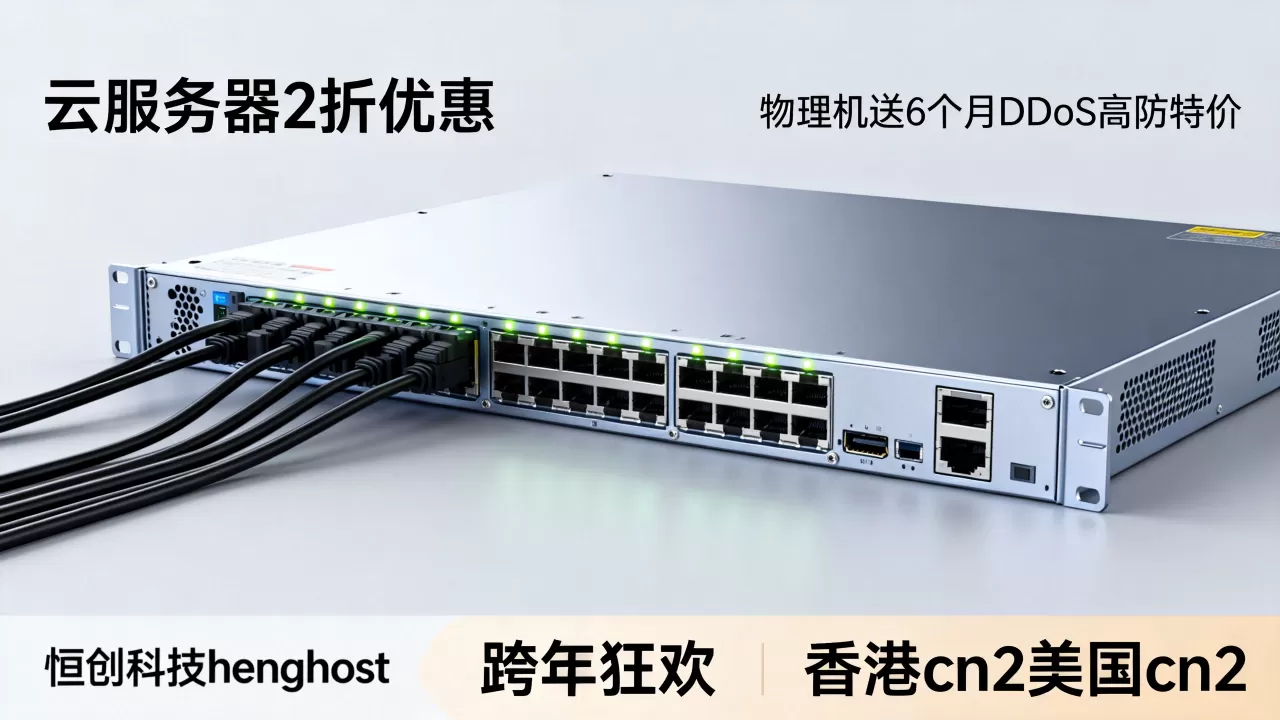 恒创科技henghost跨年狂欢香港cn2美国cn2云服务器2折优惠,物理机送6个月DDoS高防特价 恒创科技henghost跨年狂欢香港cn2美国cn2云服务器2折优惠,物理机送6个月DDoS高防特价