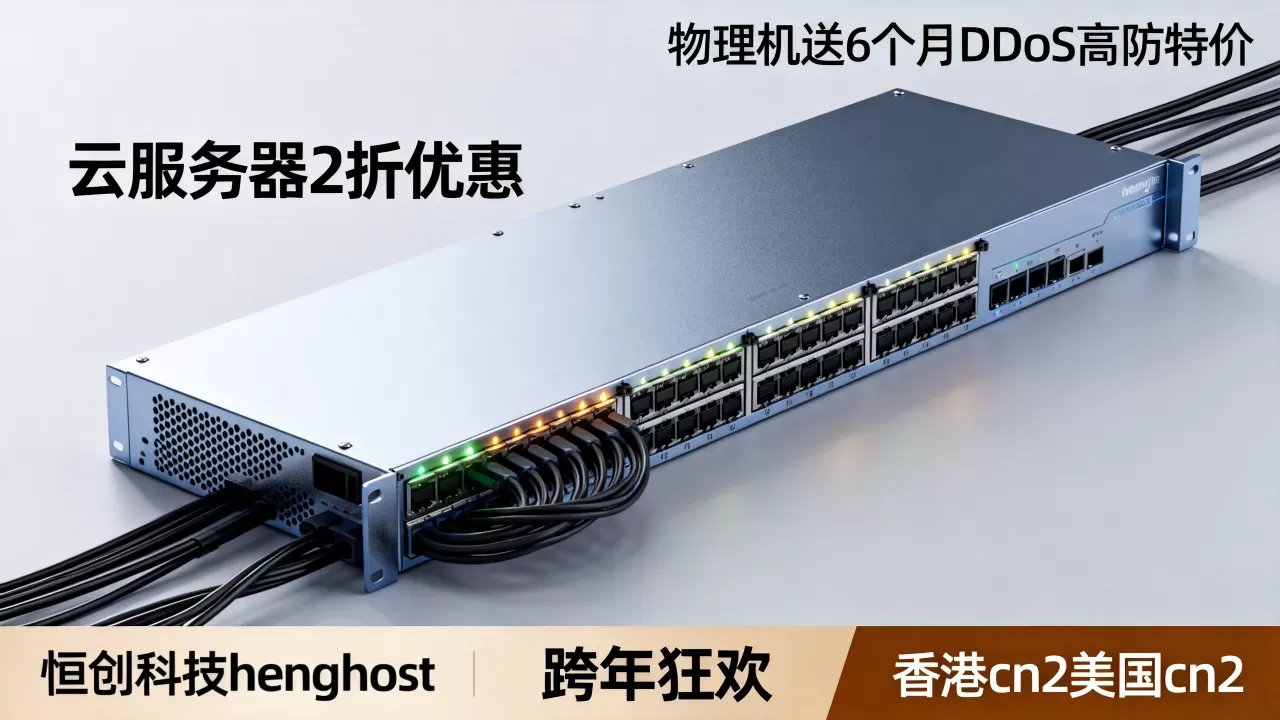 恒创科技henghost跨年狂欢香港cn2美国cn2云服务器2折优惠,物理机送6个月DDoS高防特价 恒创科技henghost跨年狂欢香港cn2美国cn2云服务器2折优惠,物理机送6个月DDoS高防特价