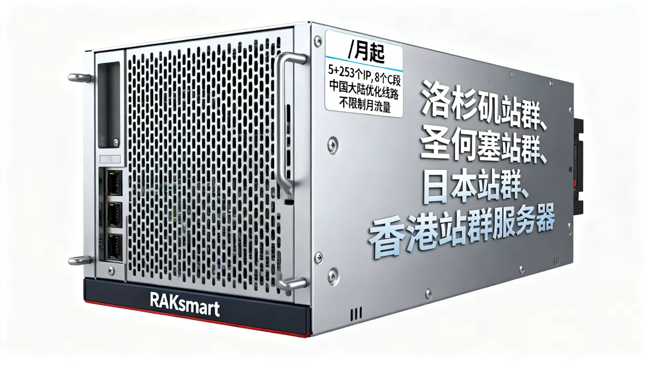 RAKsmart：洛杉矶站群、圣何塞站群、日本站群、香港站群服务器2/月起，5+253个IP，8个C段，中国大陆优化线路，不限制月流量