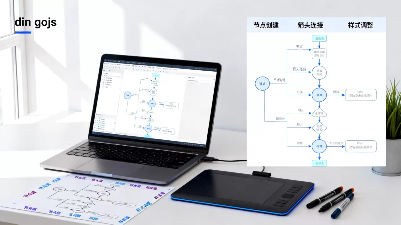 gojs流程图怎么画？gojs流程图教程