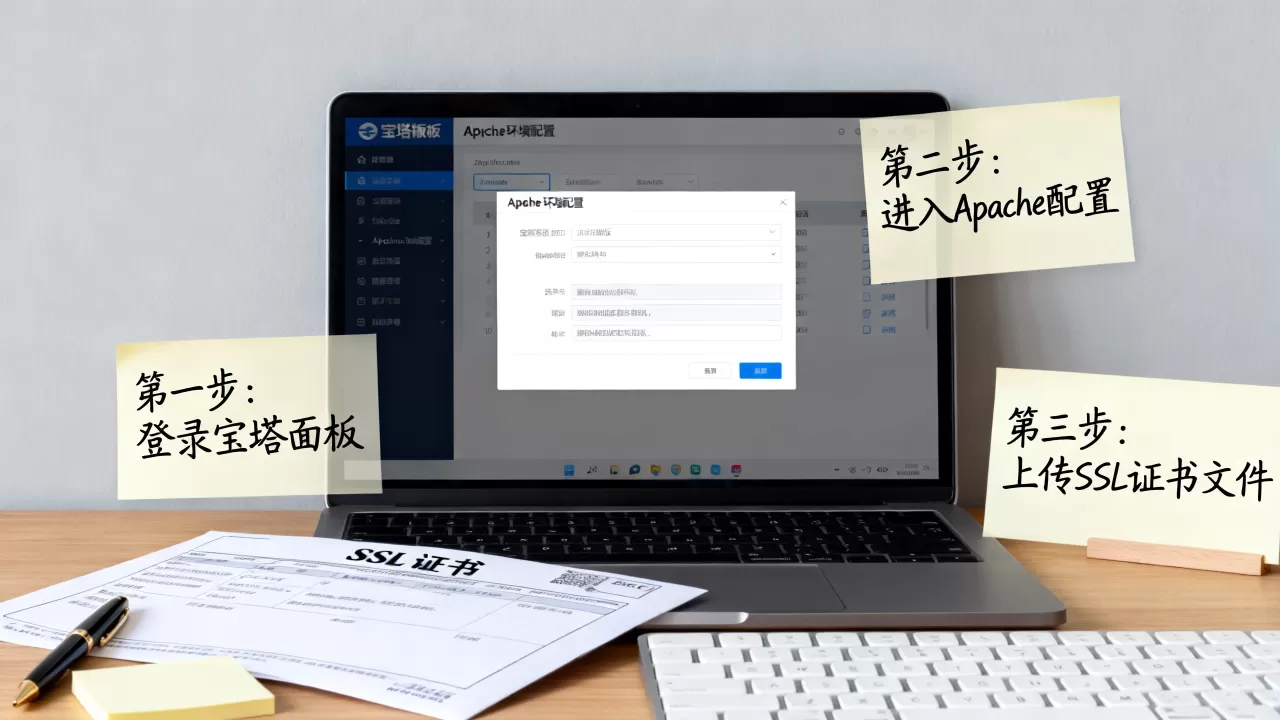 宝塔面板Apache环境配置SSL证书的方法 宝塔面板Apache环境配置SSL证书的方法