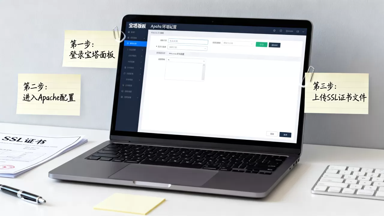 宝塔面板Apache环境配置SSL证书的方法 宝塔面板Apache环境配置SSL证书的方法