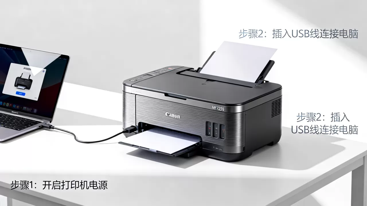 canonmf725cdn怎么连接电脑？佳能mf725cdn驱动下载