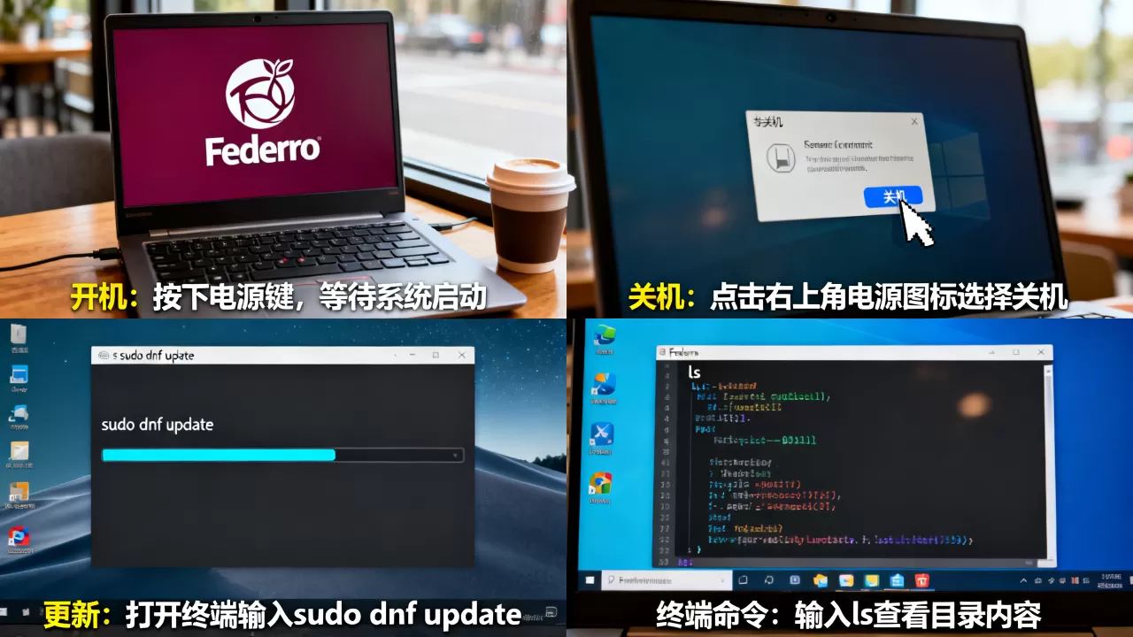 Fedora怎么打开、关机、更新和使用终端命令?Fedora新手入门教程 Fedora怎么打开、关机、更新和使用终端命令?Fedora新手入门教程