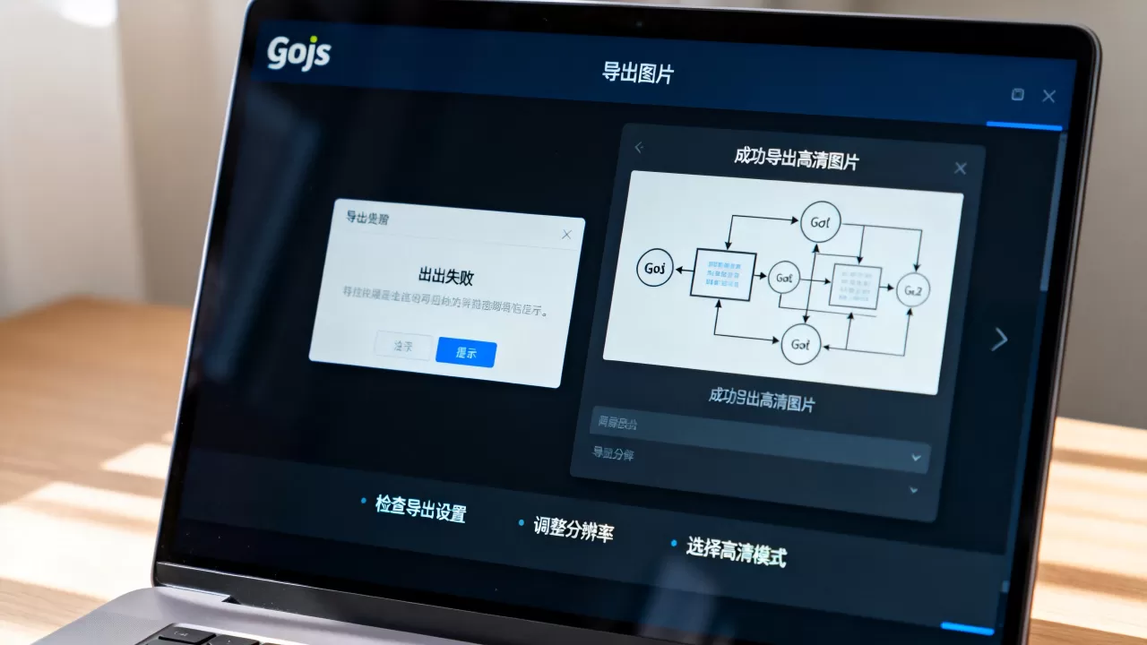 gojs导出图片失败怎么办？gojs导出高清图片方法