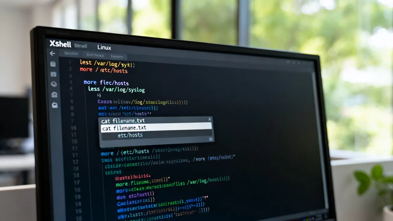 Xshell怎么打开文件？在Linux系统中查看文件内容的命令